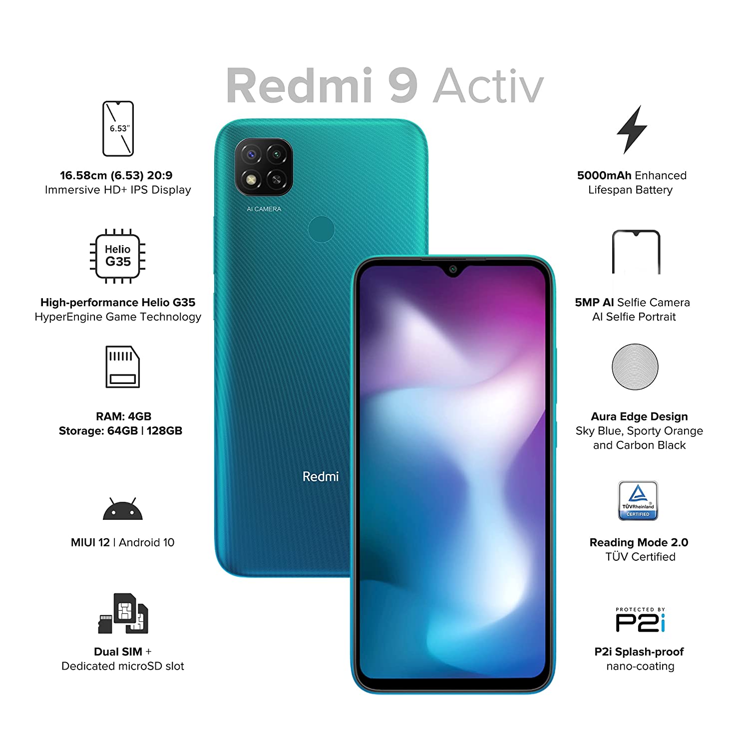 redmi 9 activ 128gb 6gb ram