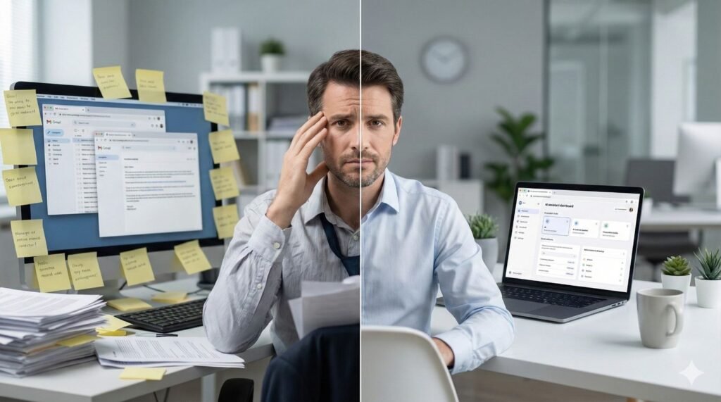 Beginner using AI assistant for daily work productivity