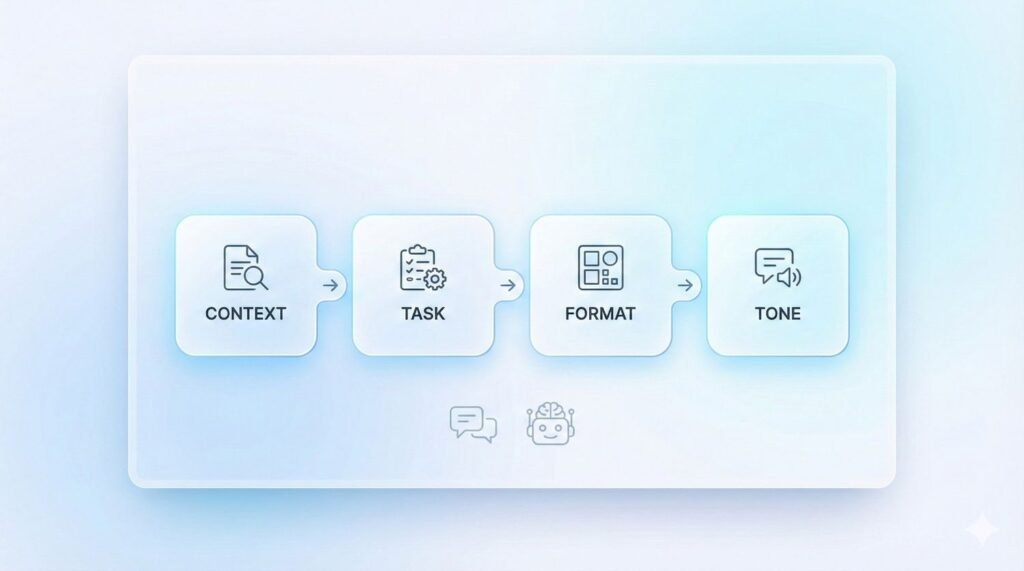 AI workflow prompt structure diagram